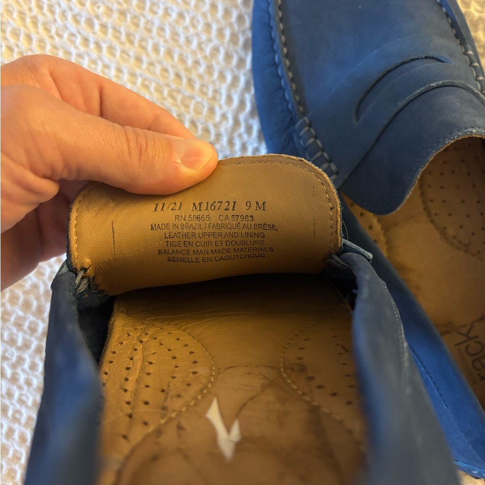 Men's Blue suede Loafers - Picture 3 of 5